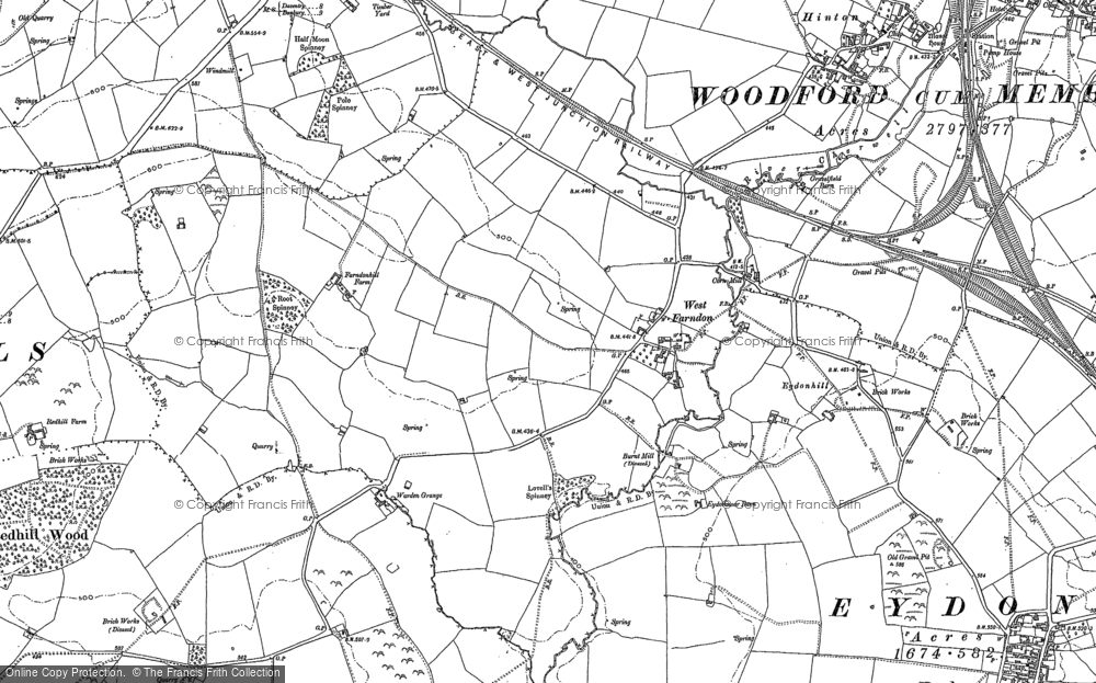 Old Map of West Farndon, 1899 in 1899