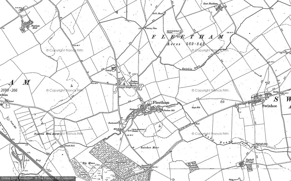 Old Map of Historic Map covering Hill Crest in 1896