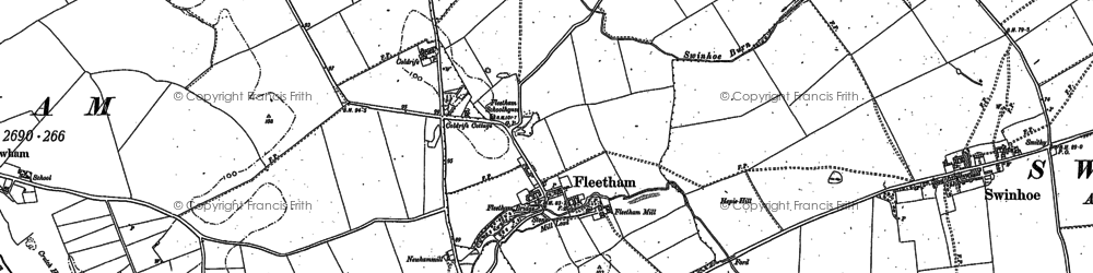 Old map of West Fleetham in 1896