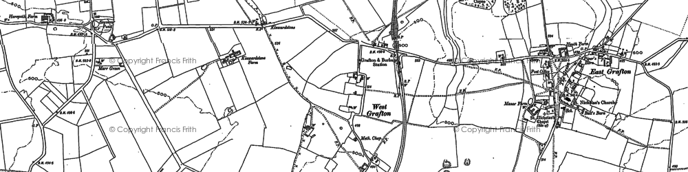 Old map of West Grafton in 1899