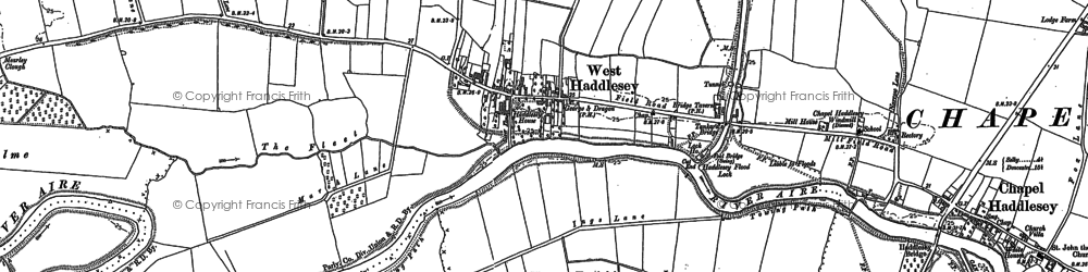 Old map of West Haddlesey in 1888