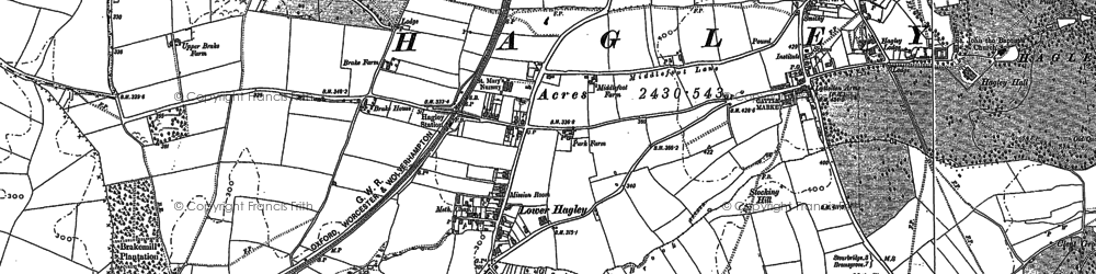 Old map of West Hagley in 1882