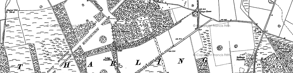 Old map of Middle Harling in 1903