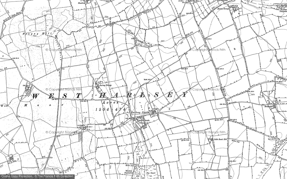 Old Map of West Harlsey, 1892 - 1893 in 1892