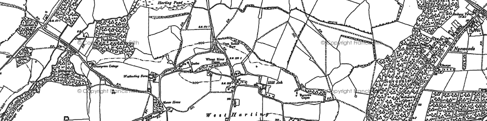 Old map of West Harting in 1910