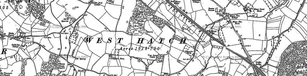 Old map of West Hatch in 1886