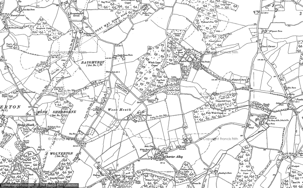 Old Map of Historic Map covering Browninghill Green in 1894