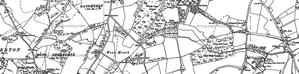 Old map of Stony Heath in 1894