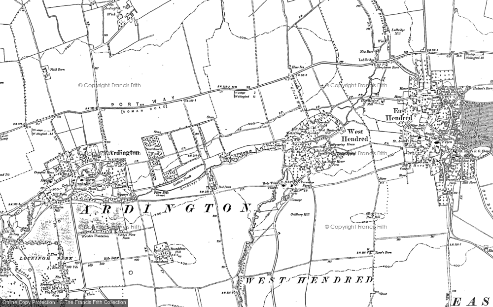 Old Map of West Hendred, 1898 in 1898