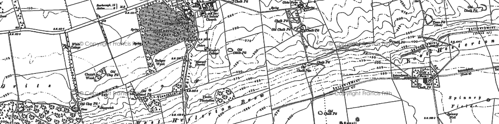 Old map of West Heslerton in 1888