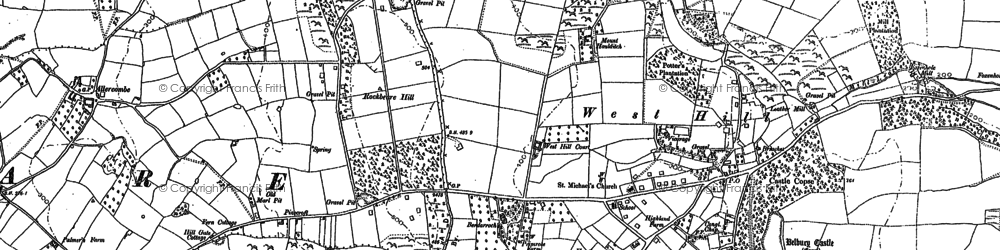 Old map of West Hill in 1888