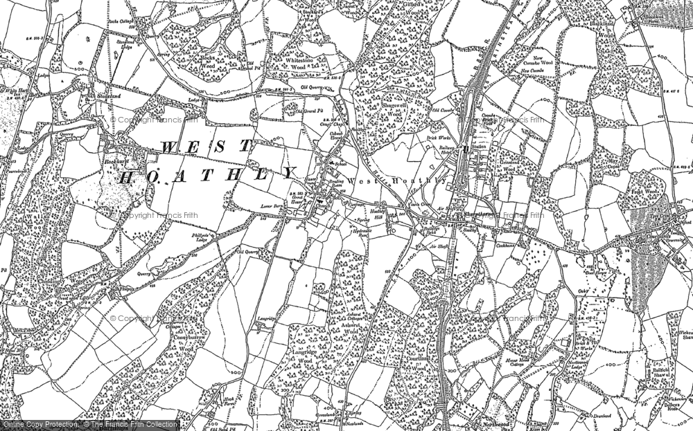 Old Map of West Hoathly, 1896 in 1896