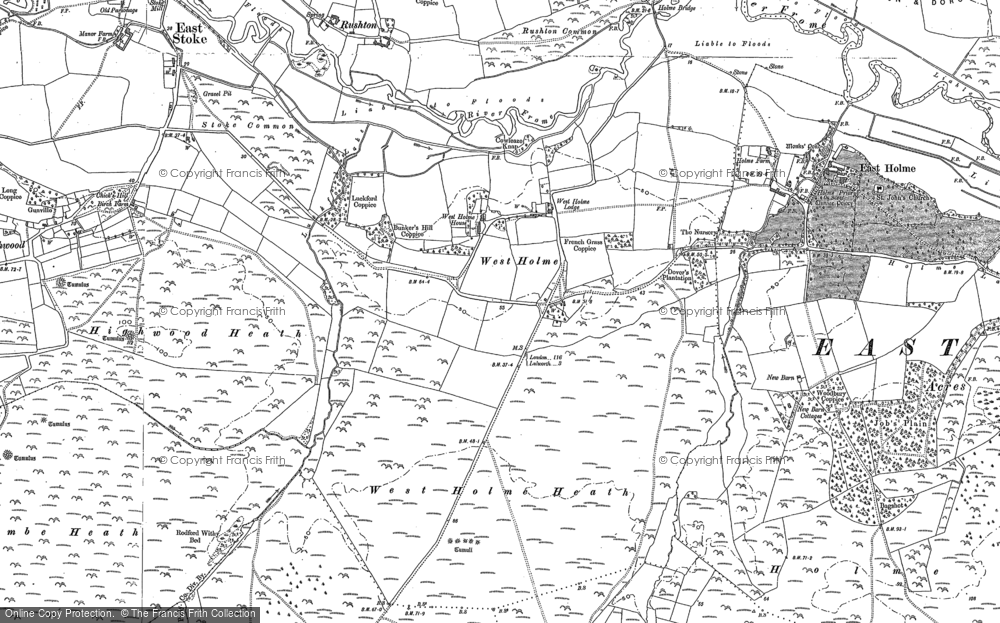 Old Map of West Holme, 1886 - 1887 in 1886