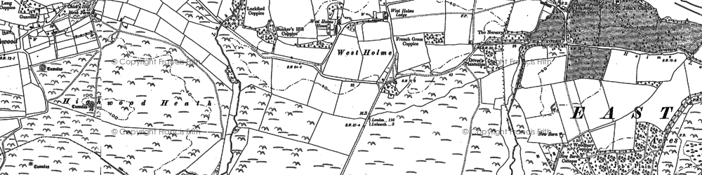 Old map of West Holme in 1886