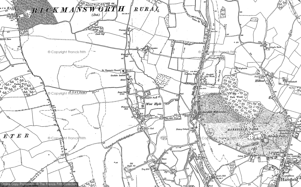 Old Map of West Hyde, 1895 - 1934 in 1895