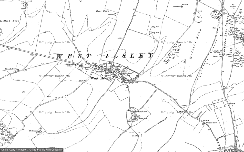 Old Map of West Ilsley, 1898 in 1898