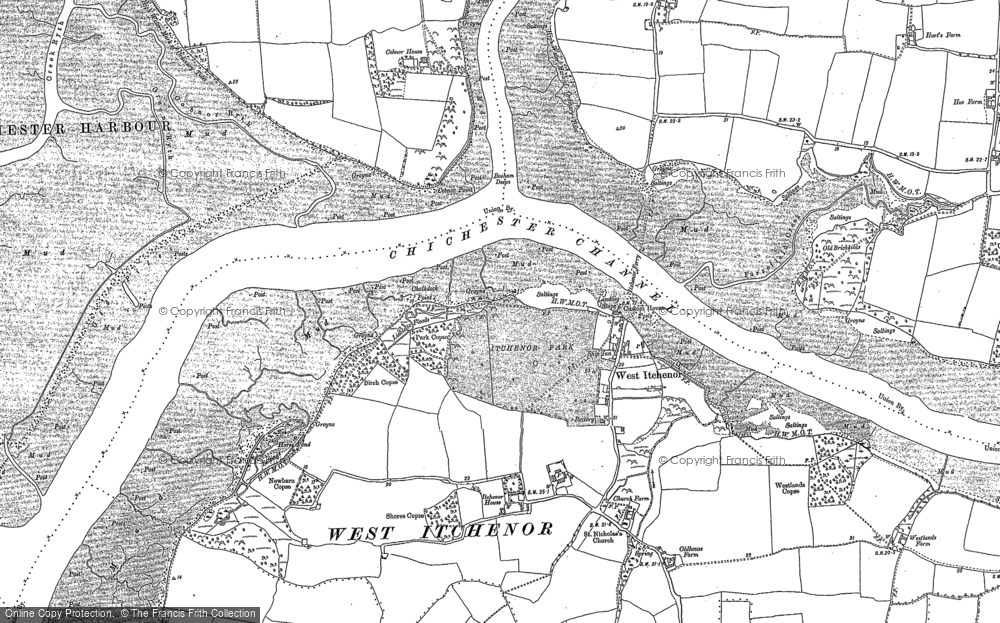 Old Map of West Itchenor, 1873 - 1909 in 1873