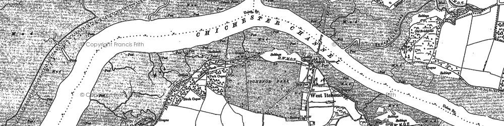 Old map of West Itchenor in 1873