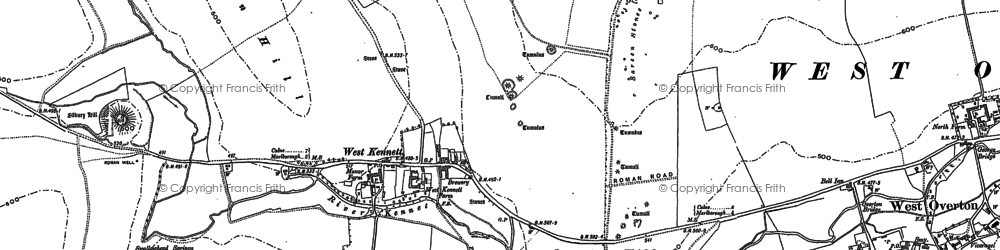 Old map of West Kennett in 1899