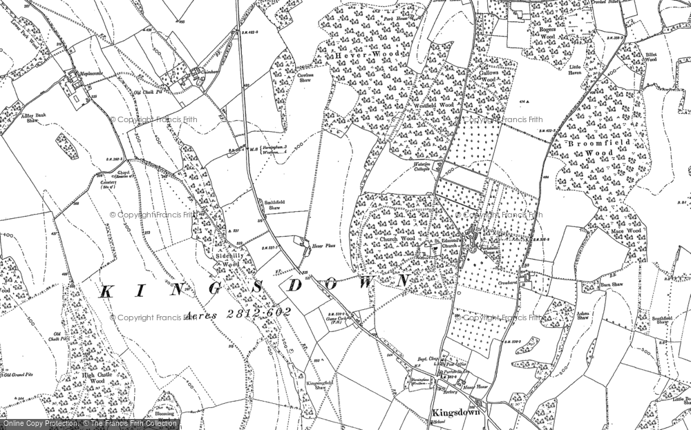 Old Map of West Kingsdown, 1895 in 1895