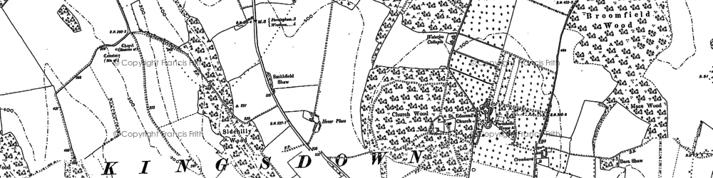 Old map of West Kingsdown in 1895