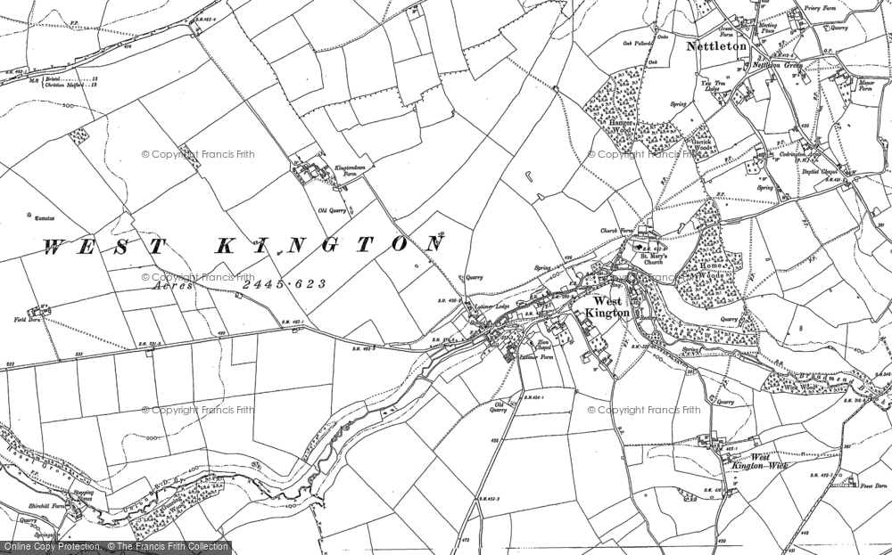 Old Map of West Kington, 1881 - 1920 in 1881