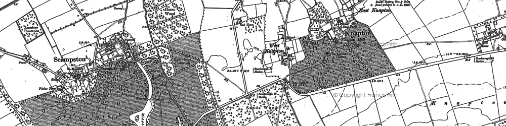 Old map of West Knapton in 1889
