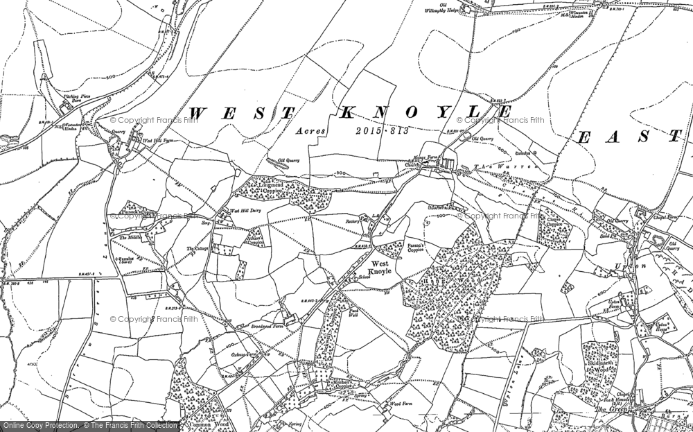 Old Map of West Knoyle, 1923 in 1923