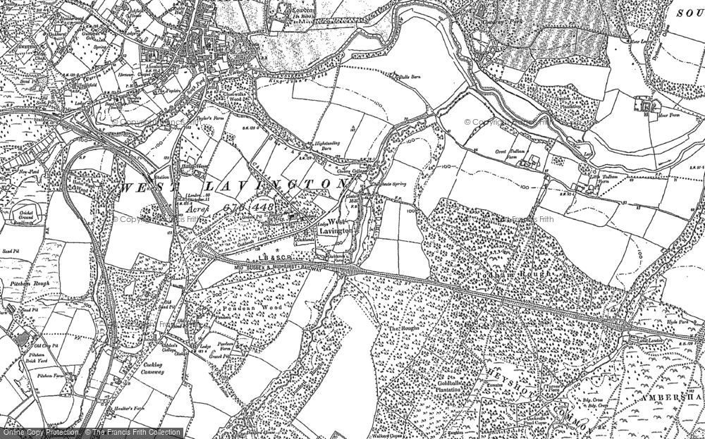 Old Map of West Lavington, 1895 - 1896 in 1895