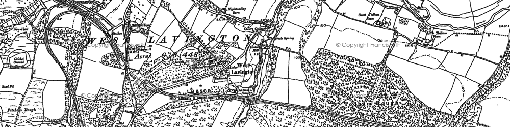 Old map of West Lavington in 1895