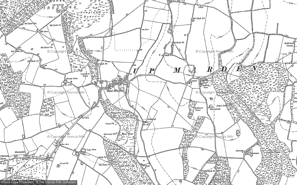 Old Map of West Marden, 1910 in 1910