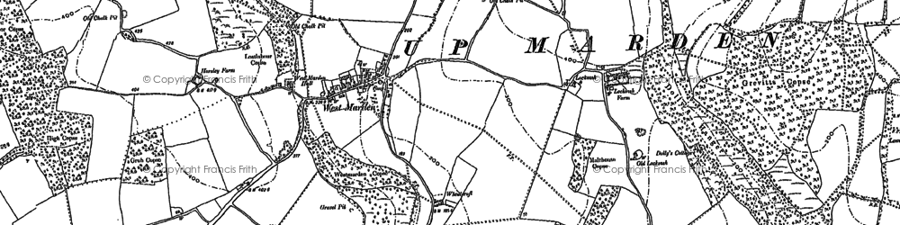 Old map of West Marden in 1910