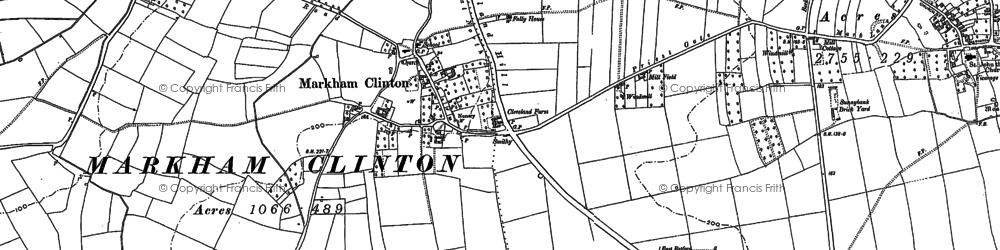Old map of West Markham in 1884