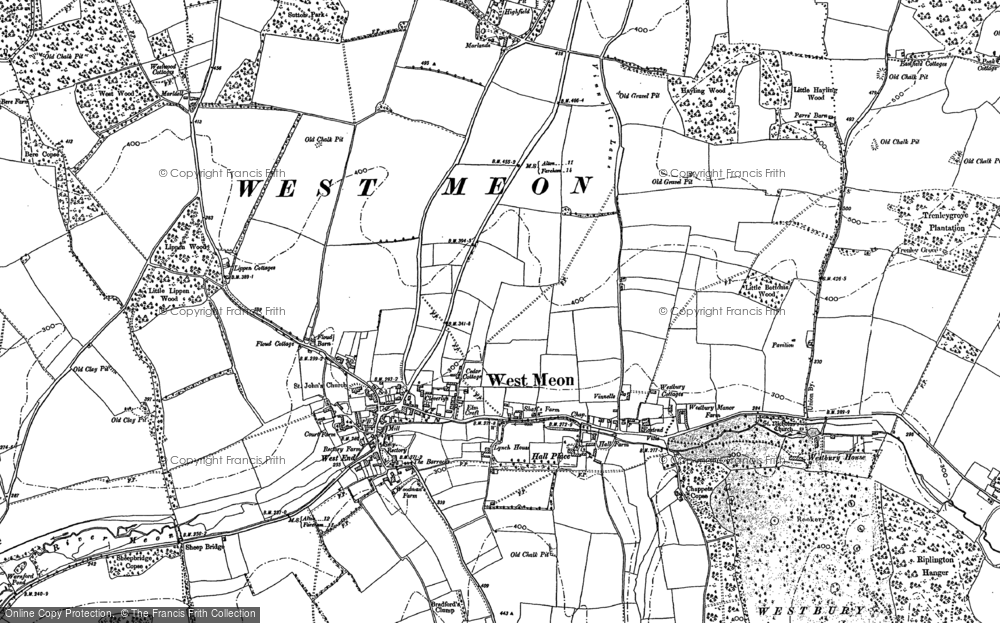 Old Map of West Meon, 1895 in 1895