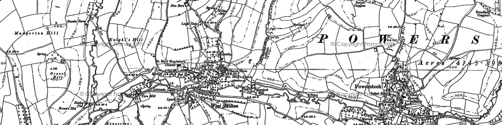 Old map of West Milton in 1886