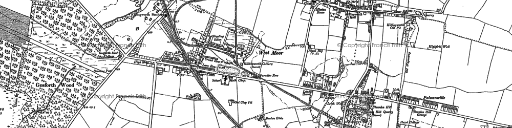 Old map of West Moor in 1895