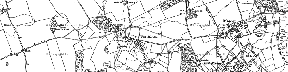 Old map of Whitefield in 1887