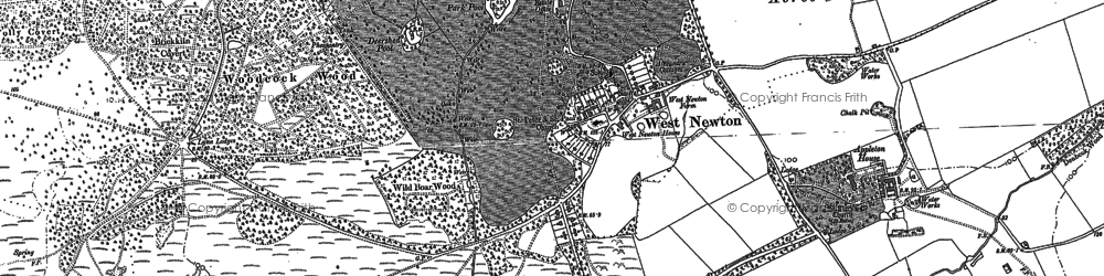 Old map of West Newton in 1884