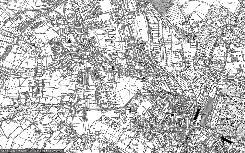 Old Map of West Norwood, 1894 in 1894
