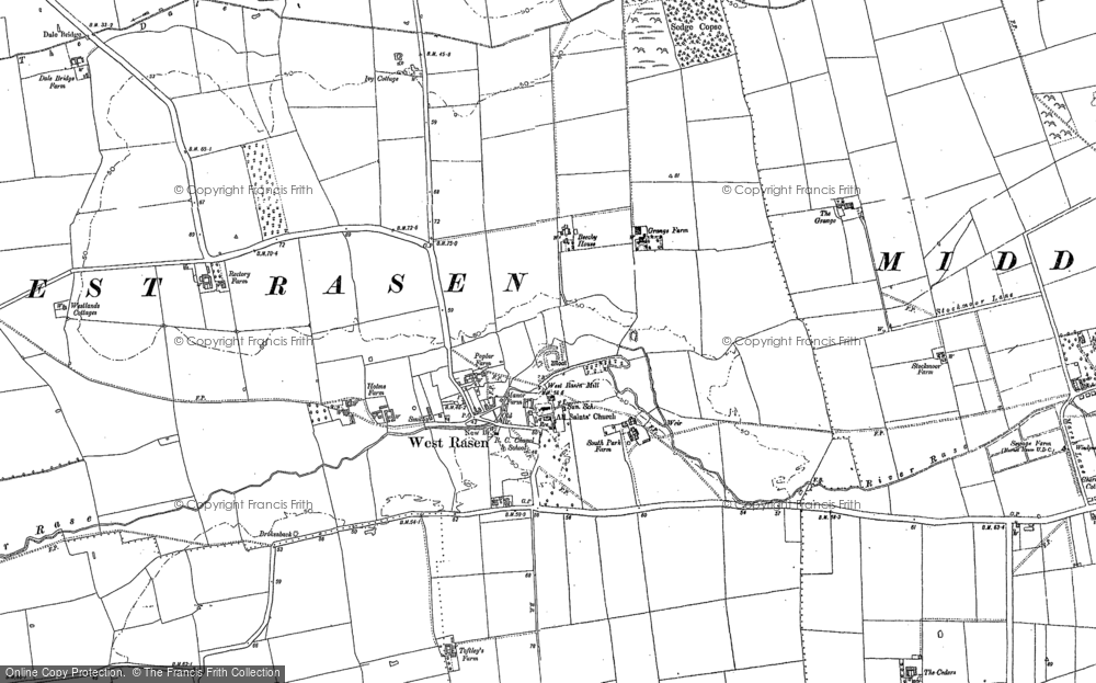 Old Map of West Rasen, 1885 - 1886 in 1885