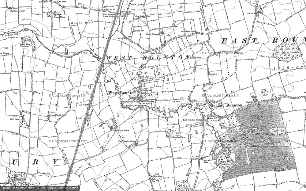Old Map of West Rounton, 1892 - 1893 in 1892