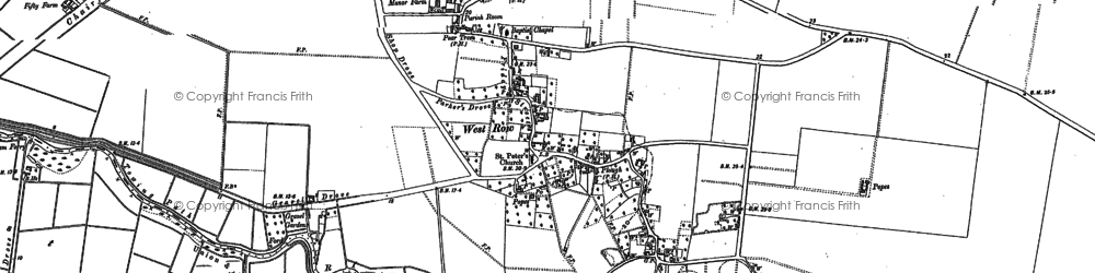 Old map of West Row in 1901