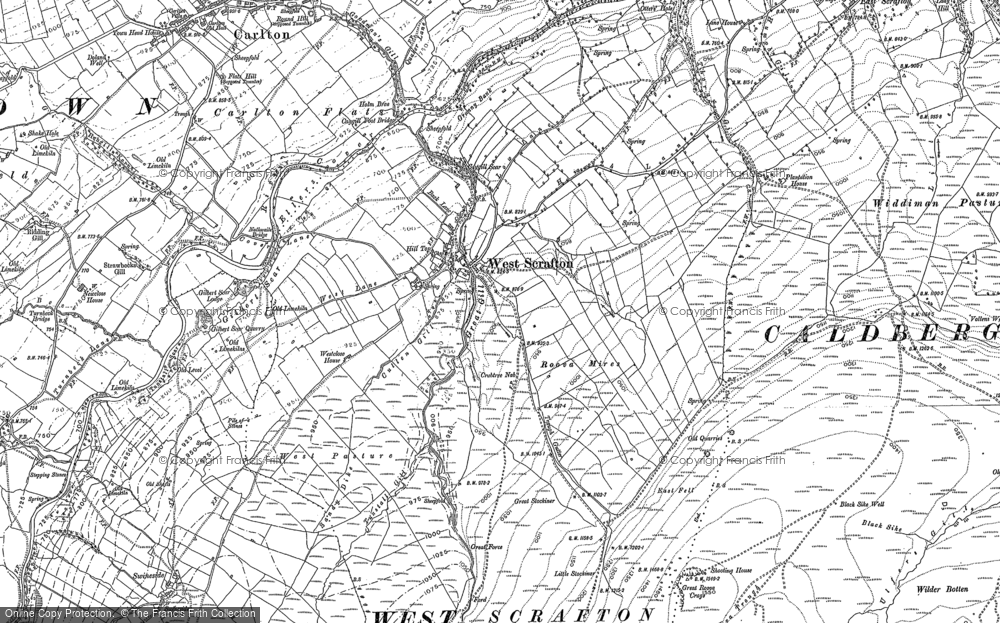 Old Map of West Scrafton, 1890 - 1910 in 1890