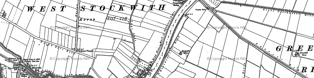 Old map of West Stockwith in 1898