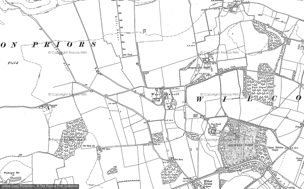 Old Map of West Stowell, 1899 in 1899
