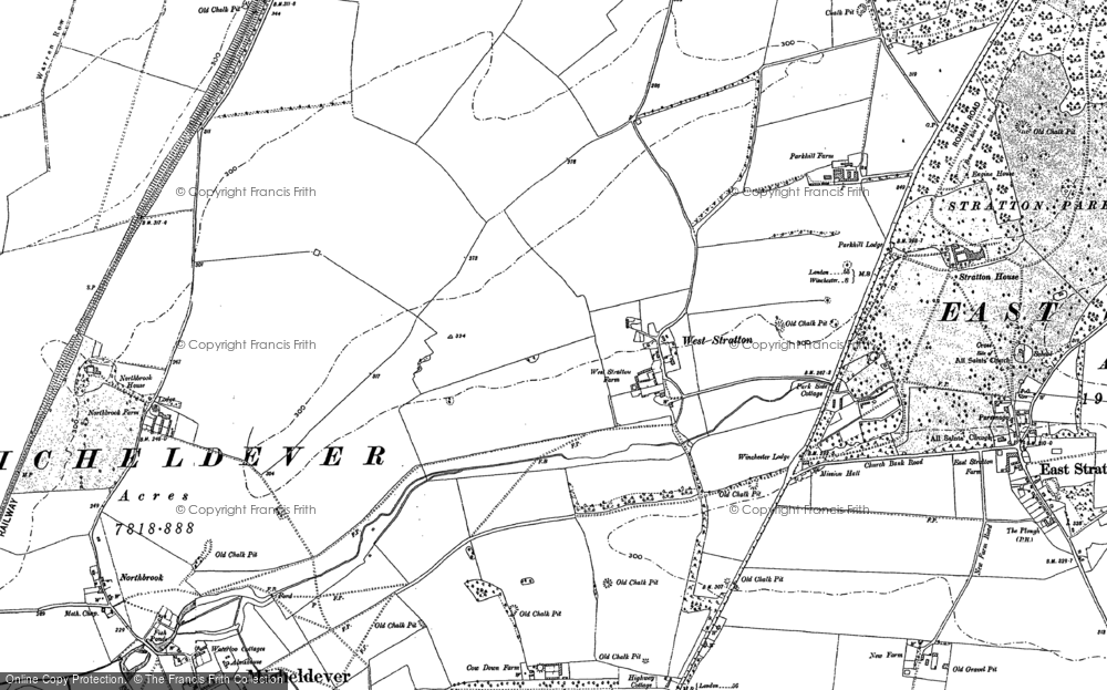 Old Map of West Stratton, 1894 in 1894