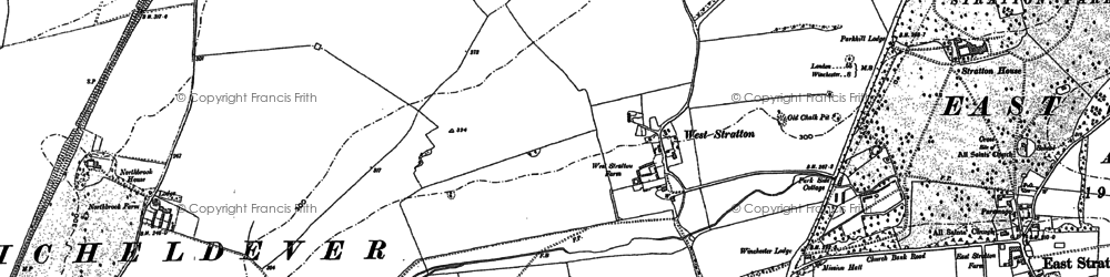 Old map of West Stratton in 1894