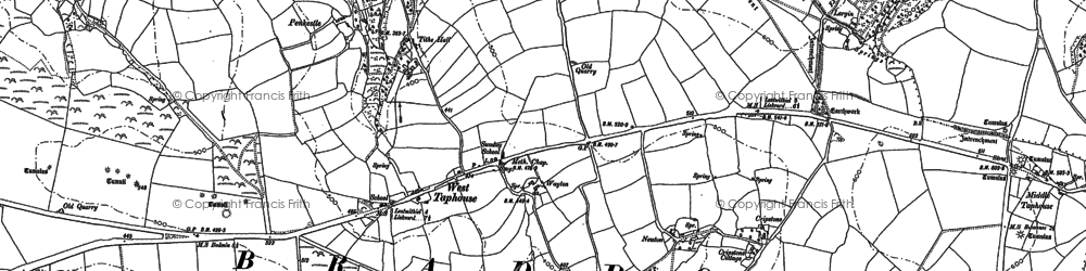 Old map of Bagstone in 1881