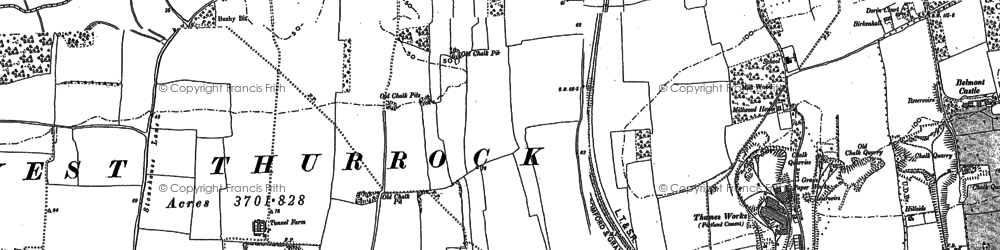 Old map of West Thurrock in 1895