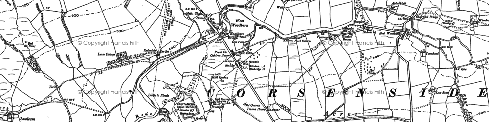 Old map of Yearhaugh in 1895